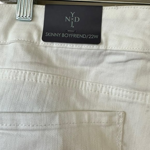 NWT Not‎ Your Daughters Jeans White Skinny Boyfriend Jeans Sz 22W - Picture 5 of 6